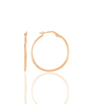 Gümüş rose 32 mm şarnel halka küpe SGTL12287ROSE