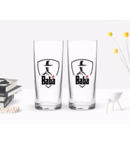 BK Home Renkli Baskılı Godfather Baba Tasarımlı İkili Rakı Bardağı Seti-15 (Beyaz)