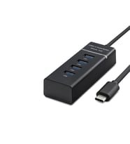 Type-C 3.0 Hub 4 Port 5 Gbps Siyah HDX7045