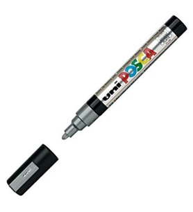 UNİ POSCA SU BAZLI POSTER MARKER 1.8-2.5 GÜMÜŞ PC-5M