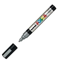 UNİ POSCA SU BAZLI POSTER MARKER 1.8-2.5 GÜMÜŞ PC-5M
