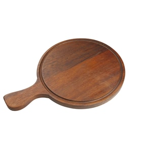 Saplı Kanallı Pizza Tahtası PK3243 32X43X2,5 IROKO (Kahverengi)