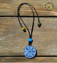 KirliPatiler Epoksi Viking Pusulası (Vegvísir) Araç Aksesuarı, Araç Ayna Aksesuarı