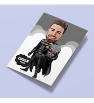 Kişiye Özel Uzaylı Komutan Karikatürlü Tebrik Kartı