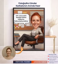 Kişiye Özel Karikatür Çerçeveli Tablo ,Kişiye Özel Çerçeveli Tablo,Hediye Hediye,Kişiye Özel Karikatür Çizim,Karikatür Biblo