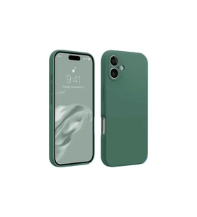 iPhone 16 Kılıf First Silikon - Koyu Yeşil