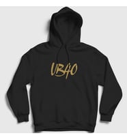 Presmono Unisex Siyah Logo Ub40 Kapüşonlu Sweatshirt 454360tt