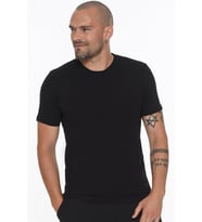 T8569 DEWBERRY BİSİKLET YAKA ERKEK T-SHIRT-AÇIK SİYAH (Karışık)