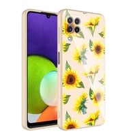 Samsung Galaxy M32 Kılıf Kamera Korumalı Desenli Sert Silikon Kapak