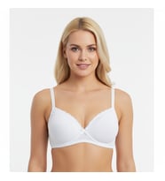 Kadın Soft Bra Süs Dantelli Balensiz Dolgusuz Sütyen BB2118 (Beyaz)