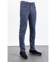 İndigo Mavi Pamuklu 5 Cep Düz Paça Slim Fit Casual Denim Pantolon 1023260152