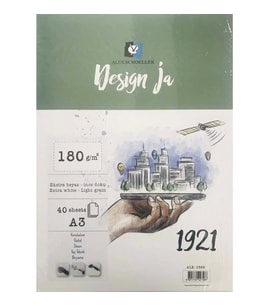 ALEX A3 İNCE DOKULU RESİM DEFTERİ SPİRALLİ KARTON KAPAK 180GR. 40YP. DESING JA ALX-0588