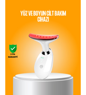 3 Modlu Boyun ve Yüz Bakım Cihazı – EMS, Temizleme, Sıcak Masaj ve Renkli Işık Terapi Özellikli