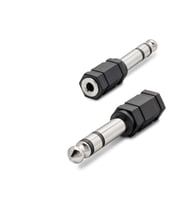 6.35 Mm To 3.5 Mm Stereo Jack Adaptör Siyah HDX1265