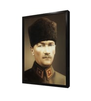 Kalpaklı Atatürk Çerçeveli Mdf Tablo