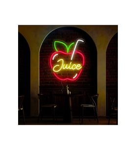 Juice Yazılı ve Şekilli Neon Tabela