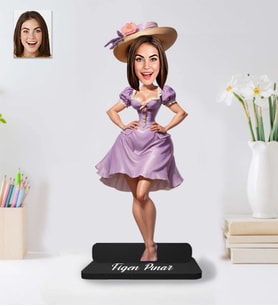 Kişiye Özel Kadın Model Ahşap Biblo-49