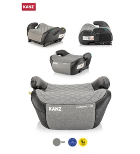 Kanz Fusion Emniyet Kemeri İle Kullanılabilen İsofixli Oto Koltuğu Yükselticisi Gri (Standart)