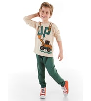 Up Dozer Erkek Çocuk T-shirt Pantolon Takım (Çok Renkli)
