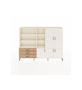 Arges Dolap 11 Raflı 3 Çekmeceli 5 Kapaklı 220x30x163 Aytaşı-Aytaşı/Çam