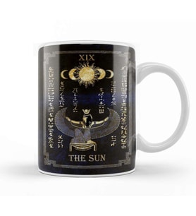 Tarot Quot The Sun Quot Goddess Isis Black Version Kupa Bardak Porselen