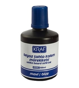 KRAF 450G BEYAZ TAHTA KALEM MÜREKKEBİ MAVİ 100ML.