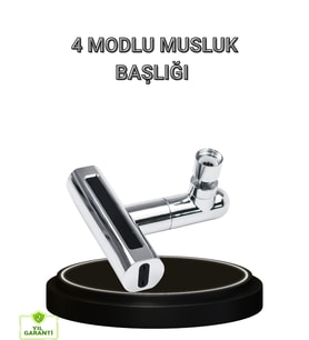 4 Fonksiyonlu Musluk Başlığı 360 Derece Dönebilen ve Su Tasarruflu