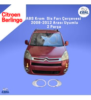Citroen Berlingo Abs Krom Sis Farı Çerçevesi 2 Parça 2008-2012 Model uyumlu (Gümüş)