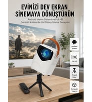 Hd Ayaklı Portatif Projeksiyon Cihazı Bluetooth Wifi Akıllı Android İşlemcili