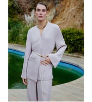 LCW Modest Pembe Şal Yaka Kadın Kimono