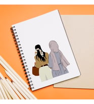 Kız Arkadaş ( Tesettürlü - Açık ) Tasarımlı Defter