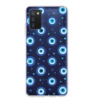 PrintiFy Galaxy A03S ile Uyumlu 1mm Slim Fit Nazar Boncuğu 1 Baskılı Şeffaf  Kılıf