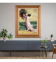 Altın Paspartulu Çerçeveli Tablo C519 (Gold)