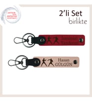 Disiplinli Ruhlara Güçlü Hediye, Combat Temalı, Kişisel Yazılı Anahtarlık, Kırmızı-Yavru Ağzı