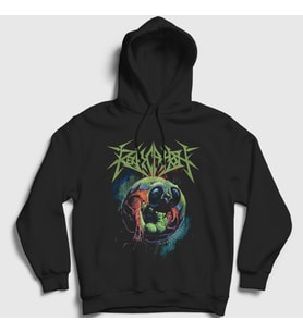Presmono Unisex Siyah Teratogenesis Revocation Kapüşonlu Sweatshirt 540218tt