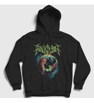 Presmono Unisex Siyah Teratogenesis Revocation Kapüşonlu Sweatshirt 540218tt