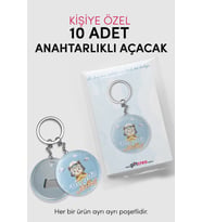 Yeni Doğan Bebek İçin Hoş Geldin Anahtarlık – Yuvarlak Açacaklı Tasarım Modelli (Model 2)