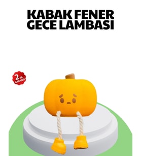 Şarjlı Pumpkin LED Masa Lambası Zamanlayıcılı Dokunmatik
