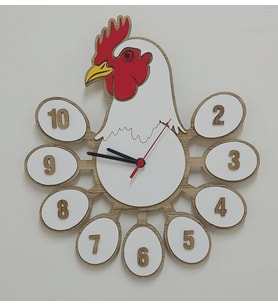 Kişiye (Kasaplara) Özel Dekoratif Ahşap Duvar Saati 40 cm