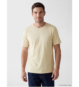 LCWAIKIKI Classic Bej Regular Fit İnce Kumaş Tişört /03