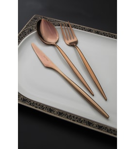 Amy Klaus Luxury Bronz 84 Parça Çatal Kaşık Bıçak Takımı