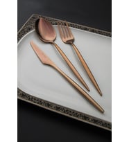 Amy Klaus Luxury Bronz 84 Parça Çatal Kaşık Bıçak Takımı