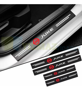 Nissan Juke Karbon Kapı Eşiği Koruma Araba Etiket Oto Sticker Yapıştırma Çıkartma 4 Parça