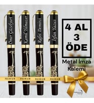 Öğretmenler Gününe Özel Besmele Temalı Metal Roller İmza Kalemi - 4 AL 3 ÖDE - İsme Özel Tasarım