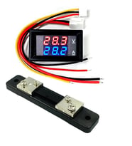 YATE10 DC 0-100V 0-50A Voltampermetre+Şönt Bara Direnci