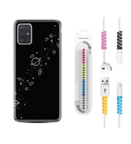 Samsung a71 A72 A73 A7 A9 2018 C7 C9 Kılıf Kablo Koruma Spiral Silikon Planet 1620