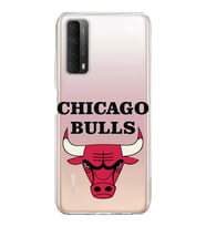 Huawei P Smart 2021 Uyumlu Kapak Chicago Bulls Tasarımlı Şeffaf Silikon Kılıf
