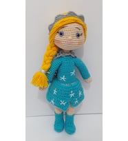 Karlar Kraliçesi Elsa Bebek Amigurumi Organik Oyuncak