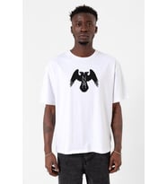 Thor's Ravens Huginn and Muninn Beyaz Erkek Oversize Tshirt