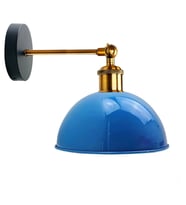 RİOLİGHT VİNTAGE,RETRO,RUSTİK AÇIK MAVİ 1XE27 ESKİTME DUYLU MASALLI TEKLİ DUVAR APLİK ŞAPKA ÇAP:23CM